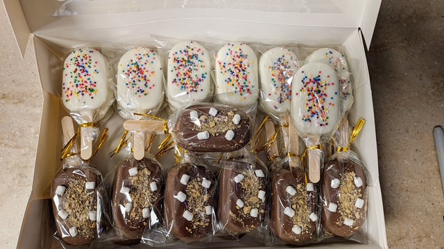 Assorted individually wrapped cakecicles by Katalina